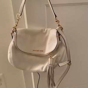 Michael Kors ivory leather cross body bag